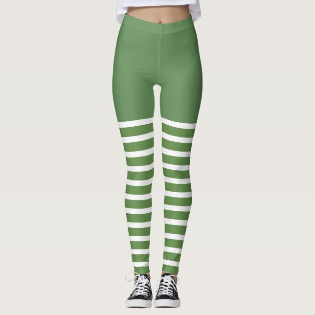 Holiday Sexy Elf Leggings Candy Cane Weihnachten (Vorderseite)