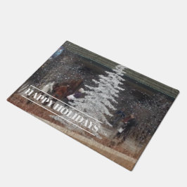 Holiday Shoppers Fußmatte