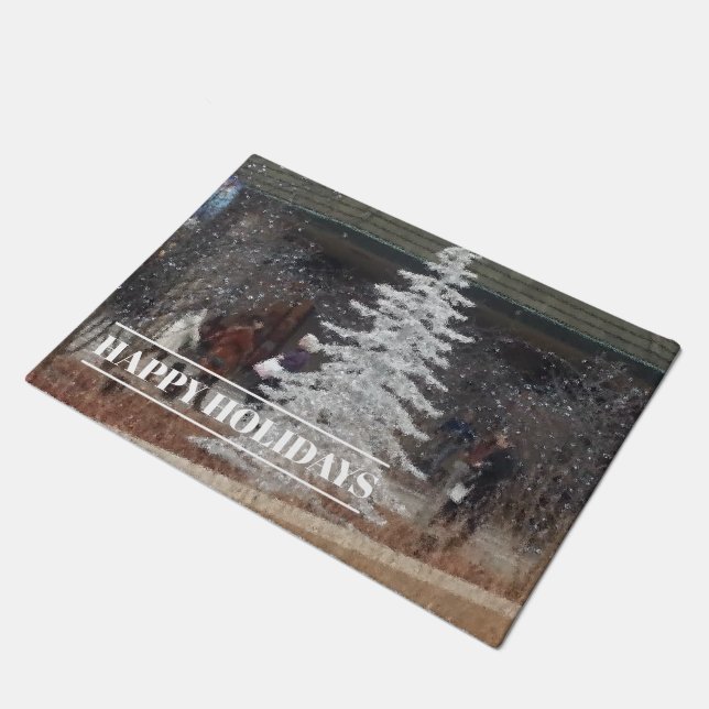 Holiday Shoppers Fußmatte (Schrägansicht)