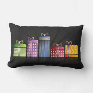 Holiday Shopping - farbenfrohe Packages Lendenkissen