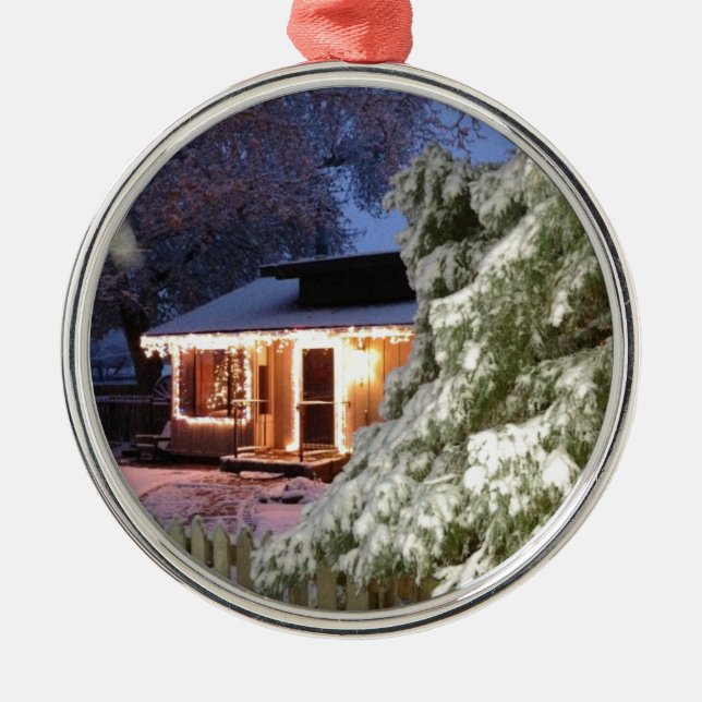 Holiday Silbernes Ornament (Vorne)