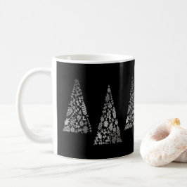 Holiday Silver Tree Black Elegante Kaffeetasse