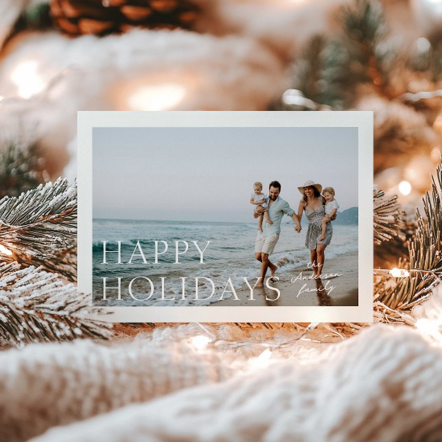 Holiday Simplizität Foto Feiertagskarte (Von Creator hochgeladen)