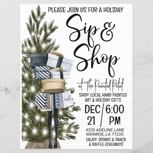Holiday Sip and Shop Flyer (Vorne)