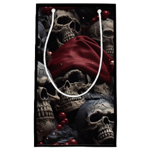Holiday Skull Geschenktasche (schwarz) Kleine Geschenktüte