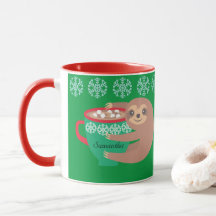 Holiday Sloth Personalisiert Red Green