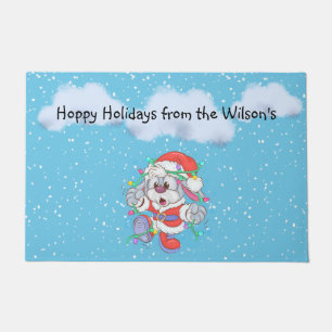 Holiday Snow Bunny Rabbit Doormat Fußmatte