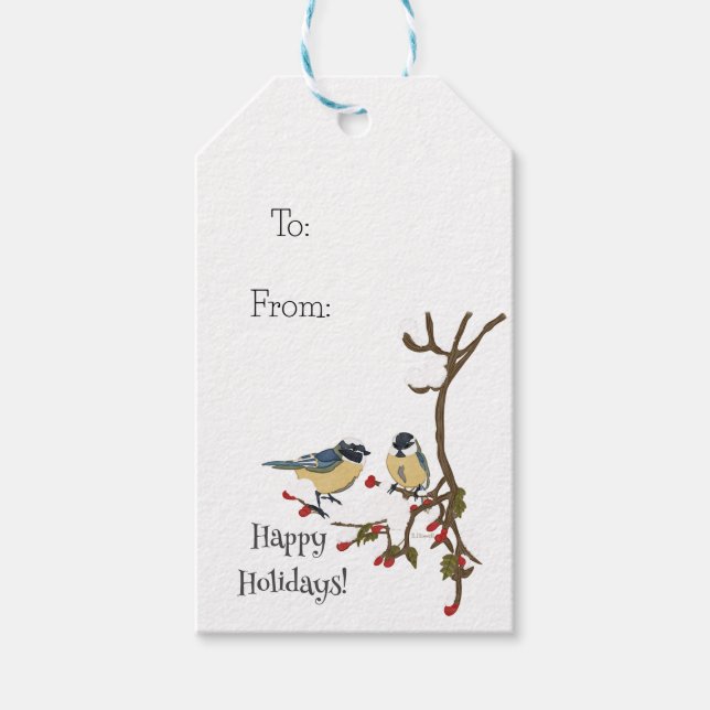 Holiday Snowbirds - Geschenk Tag Geschenkanhänger (Vorderseite)
