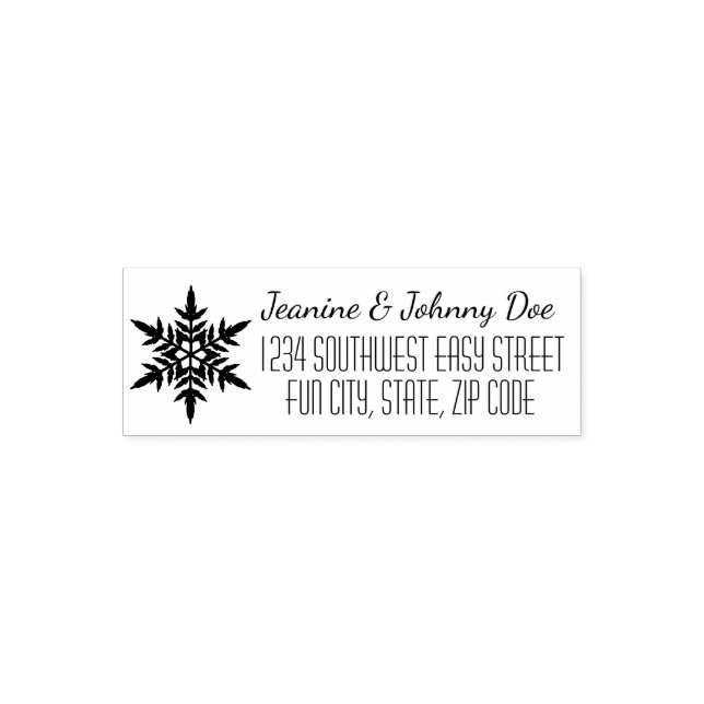 Holiday Snowflake Custom Address Briefmarke Permastempel (Design)