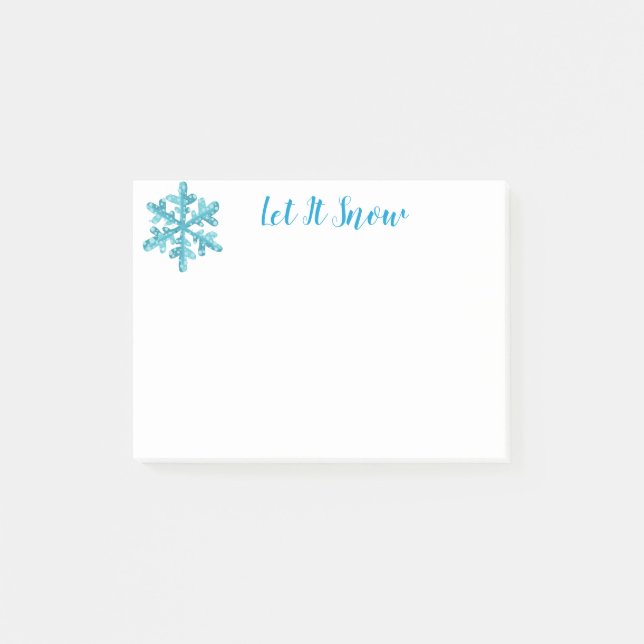 Holiday Snowflake Post it Notes Post-it Klebezettel (Vorderseite)