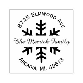 Holiday Snowflake Rücksendeadresse Gummi Briefmark Gummistempel