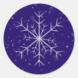 Holiday Snowflake Runder Aufkleber