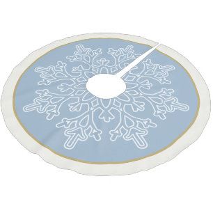 Holiday Snowflake Tree Skirt Polyester Weihnachtsbaumdecke