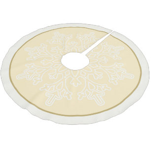 Holiday Snowflake Tree Skirt Polyester Weihnachtsbaumdecke