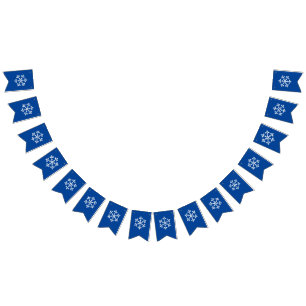 Holiday Snowflakes Banner Flags