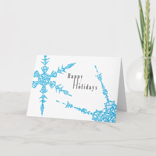 Holiday Snowflakes Feiertagskarte (Vorderseite)