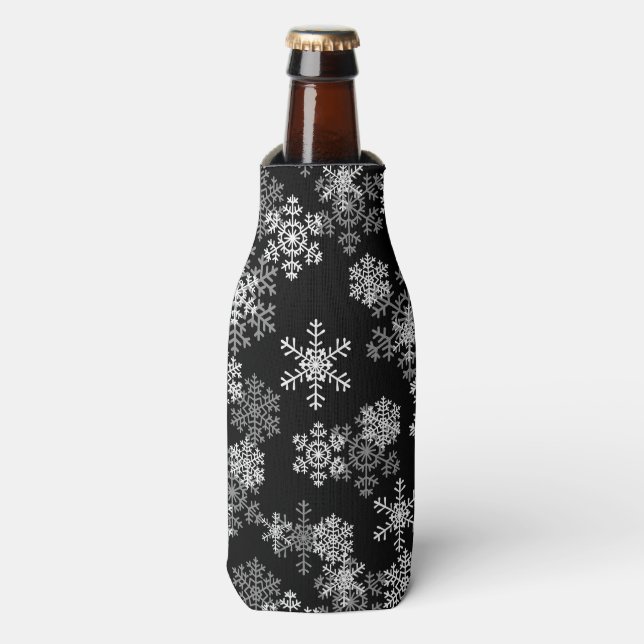 Holiday Snowflakes Flasche Cooler Flaschenkühler (Flaschenvorderseite)