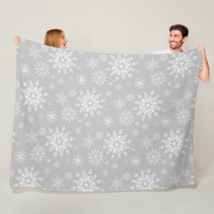 Holiday Snowflakes Fleece Blanket