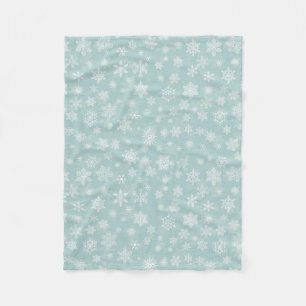 Holiday Snowflakes Frohe Weihnachten Fleecedecke