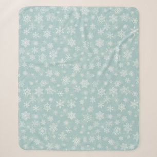 Holiday Snowflakes Frohe Weihnachten Sherpadecke