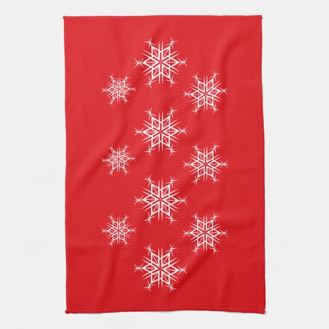 Holiday Snowflakes Geschirrtuch (Vertikal)