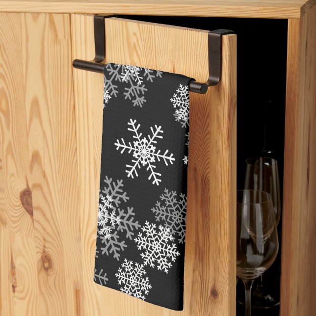 Holiday Snowflakes Küche Handtuch (Drittel gefaltet)