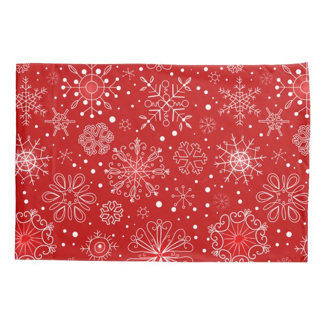 Holiday Snowflakes Pillowcase Kissenbezug (Rückseite)