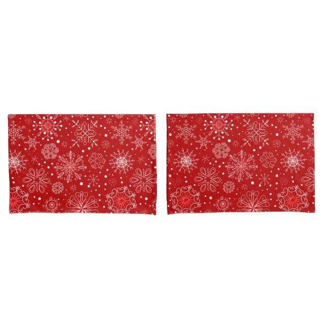 Holiday Snowflakes Pillowcase Set Kissenbezug (Vorderseite-Set)