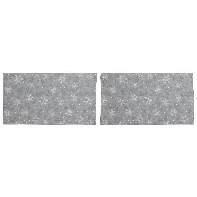 Holiday Snowflakes Pillowcase Set Kissenbezug (Vorderseite-Set)