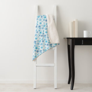 Holiday Snowflakes Sherpa Blanket Sherpadecke