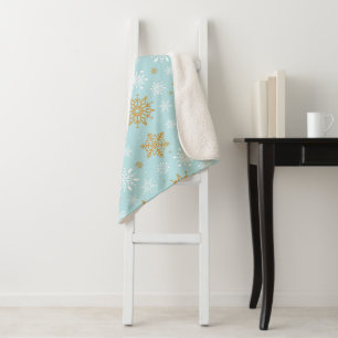 Holiday Snowflakes Sherpa Blanket Sherpadecke