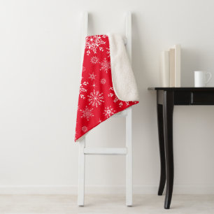 Holiday Snowflakes Sherpa Blanket Sherpadecke