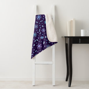 Holiday Snowflakes Sherpa Blanket Sherpadecke