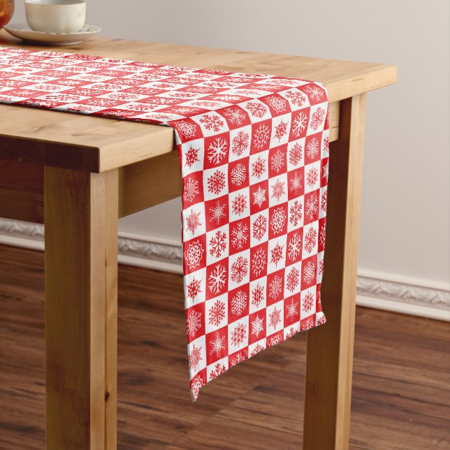 Holiday Snowflakes Table Runner Großer Tischläufer (Beispiel)