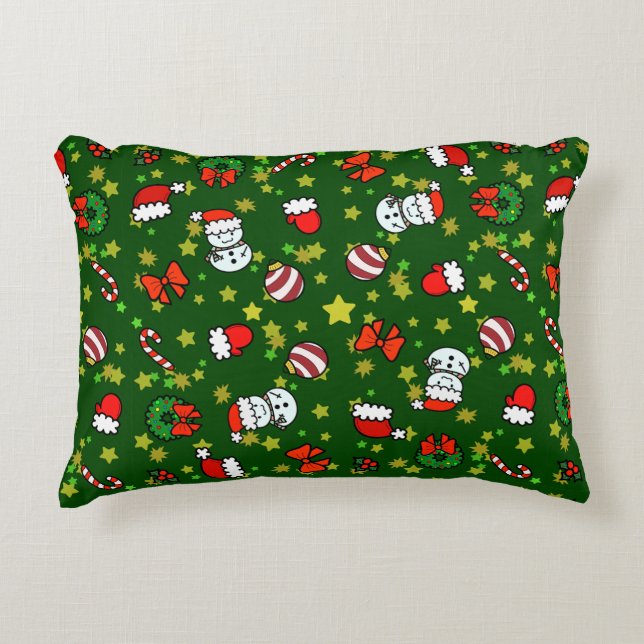 Holiday Snowman Dekokissen (Vorderseite)