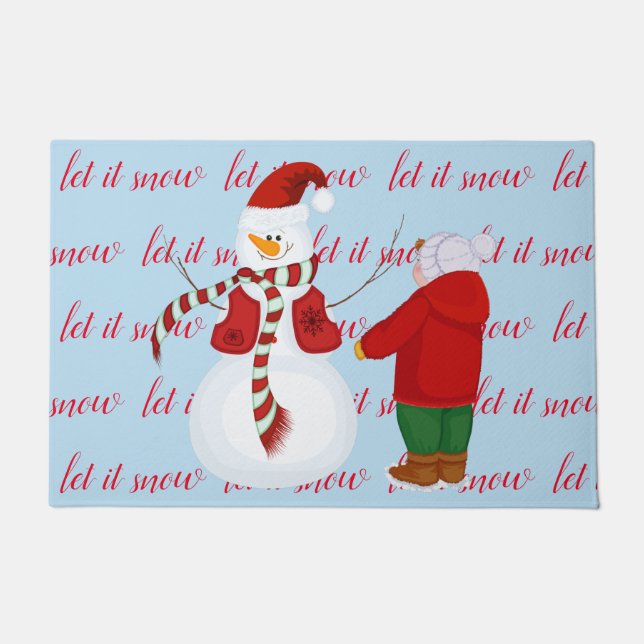 Holiday Snowman Doormat Fußmatte (Vorderseite)