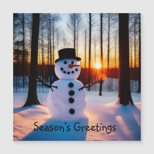 Holiday Snowman Magnetkarte