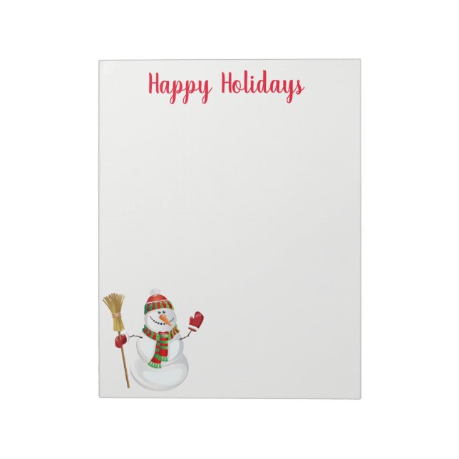 Holiday Snowman Notepad Notizblock (Rotiert)