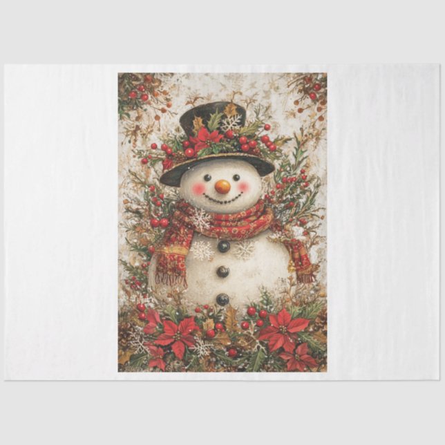 Holiday Snowman Seidenpapier (Vorderseite)