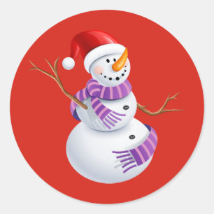 Holiday Snowman Stickers