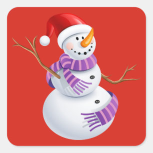 Holiday Snowman Stickers