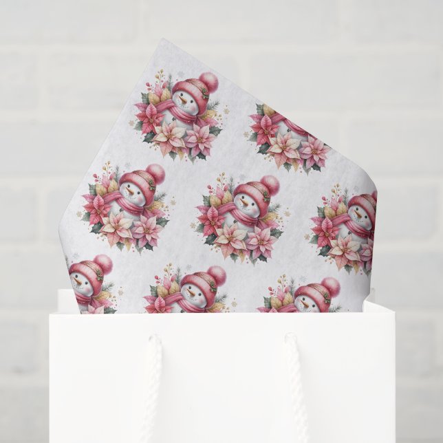 Holiday Snowman Tissue Paper Seidenpapier (Geschenktüte)