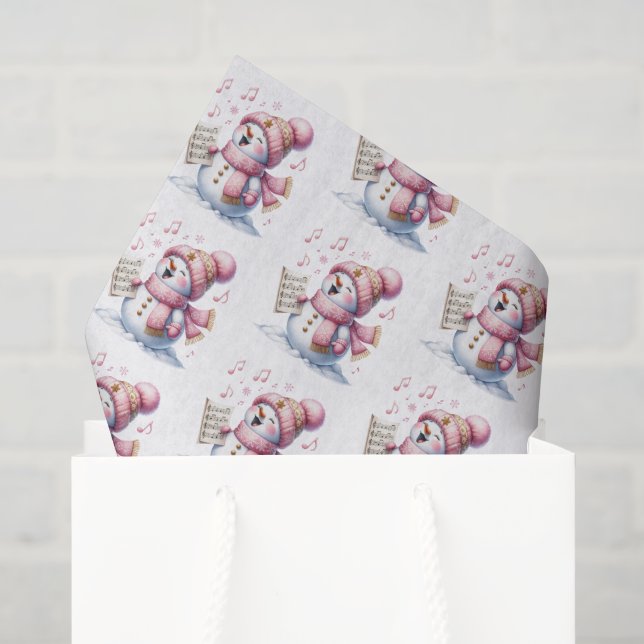 Holiday Snowman Tissue Paper Seidenpapier (Geschenktüte)