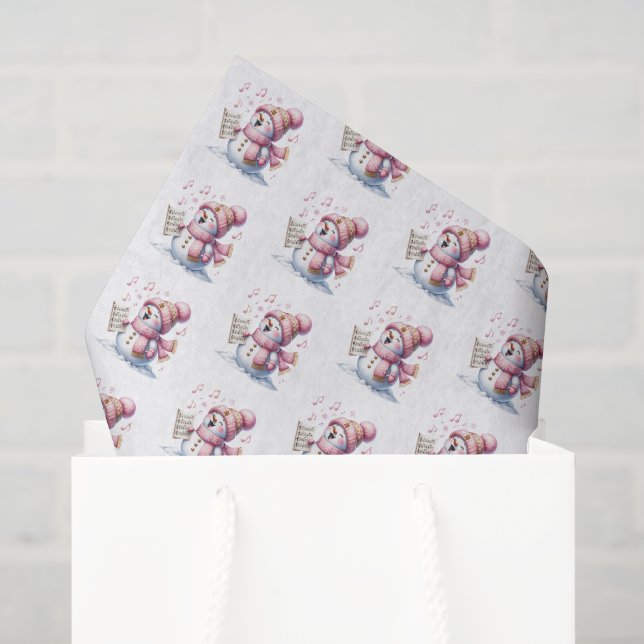 Holiday Snowman Tissue Paper Seidenpapier (Geschenktüte)