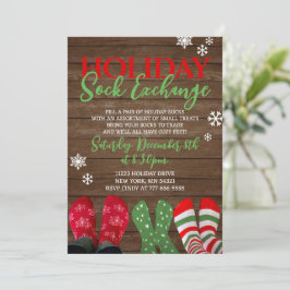 Holiday Sock Exchange - Weihnachtsfeiertag Party Einladung