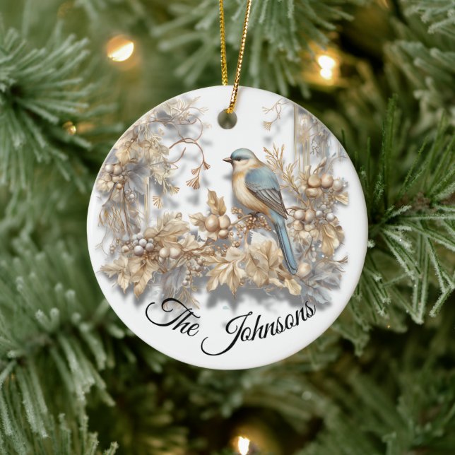 Holiday Songbird - Custom Keramik Ornament (Baum)