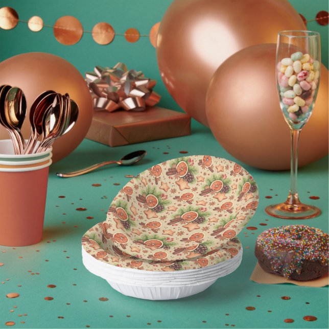 Holiday Spice Paper Bowles Pappteller (Multi)