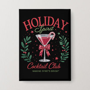 Holiday Spirit Cocktail Club Weihnachtsfeier Button