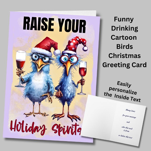 Holiday Spirit Funny Christmas Gruß Karte (Von Creator hochgeladen)