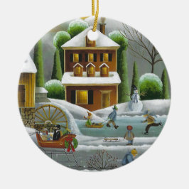 Holiday Spirit Keramik Ornament